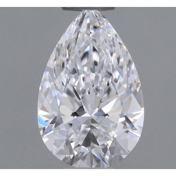 0.4 Carat Natural Diamond, Pear Cut, Color D, Clarity VVS1