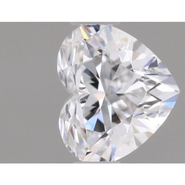 0.43 Carat Natural Diamond, Heart Cut, Color D, Clarity VS2