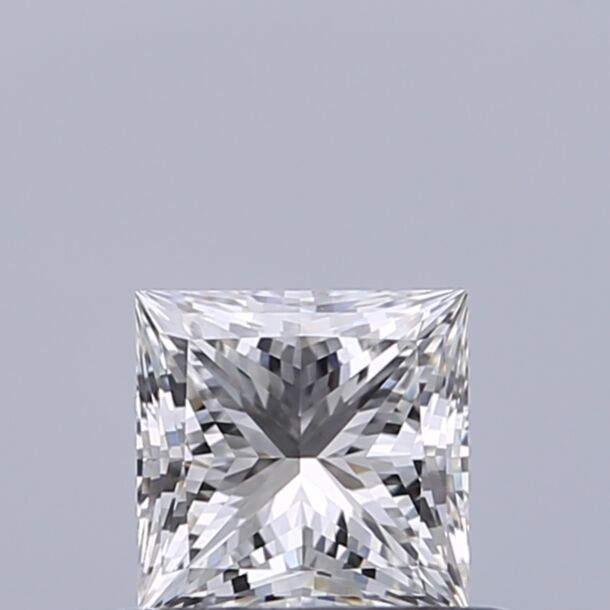0.51 Carat Natural Diamond, Princess Cut, Color F, Clarity VS1