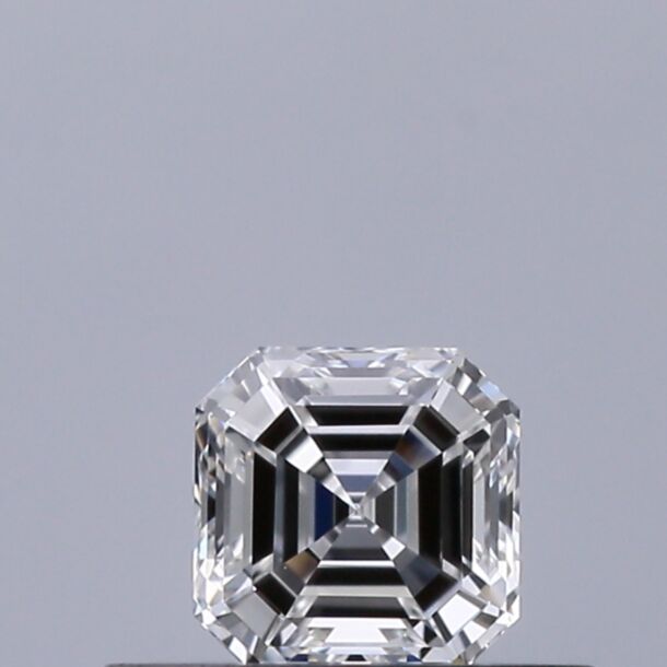 0.3 Carat Natural Diamond, Asscher Cut, Color F, Clarity IF