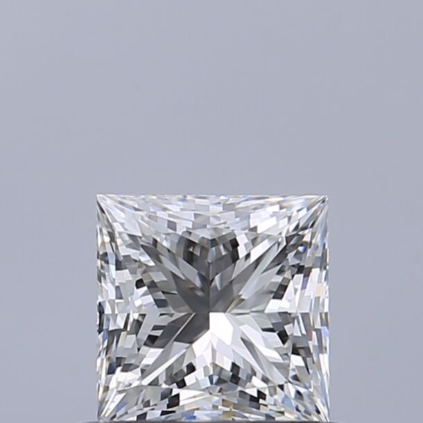 0.59 Karat Natürlicher Diamant Im Prinzessschliff, Farbe E, Reinheit VVS1