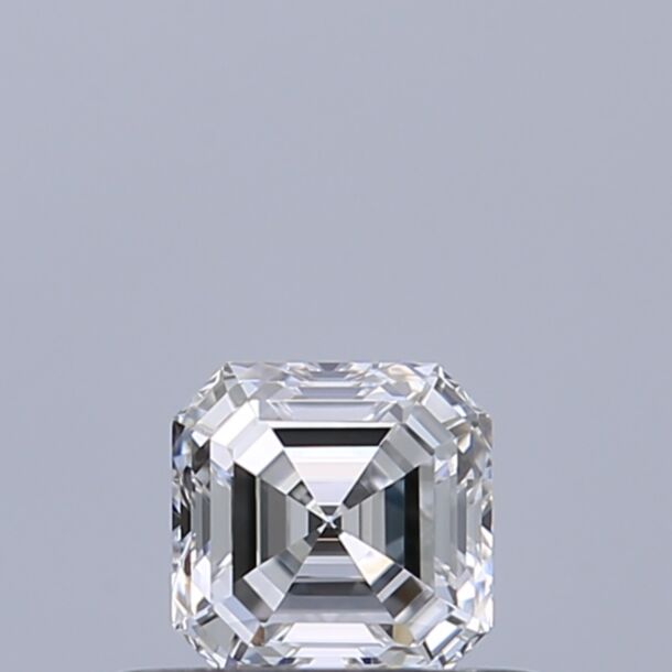 0.35 Carat Natural Diamond, Asscher Cut, Color D, Clarity IF