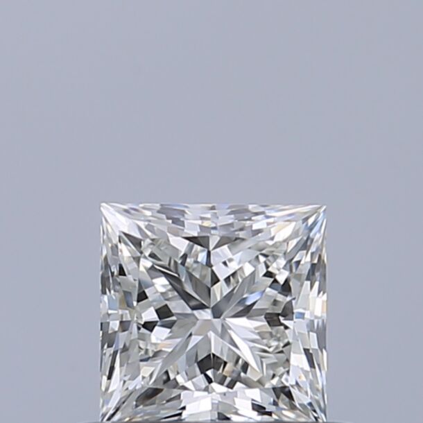 0.47 Carat Natural Diamond, Princess Cut, Color G, Clarity IF