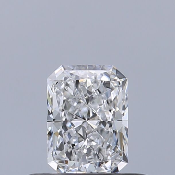 0.37 Carat Natural Diamond, Radiant Cut, Color D, Clarity VVS2