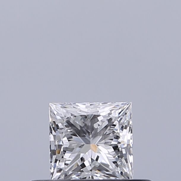 0.3 Carat Natural Diamond, Princess Cut, Color D, Clarity IF