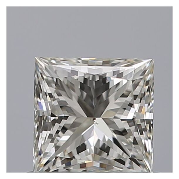 0.61 Carat Natural Diamond, Princess Cut, Color G, Clarity VS2
