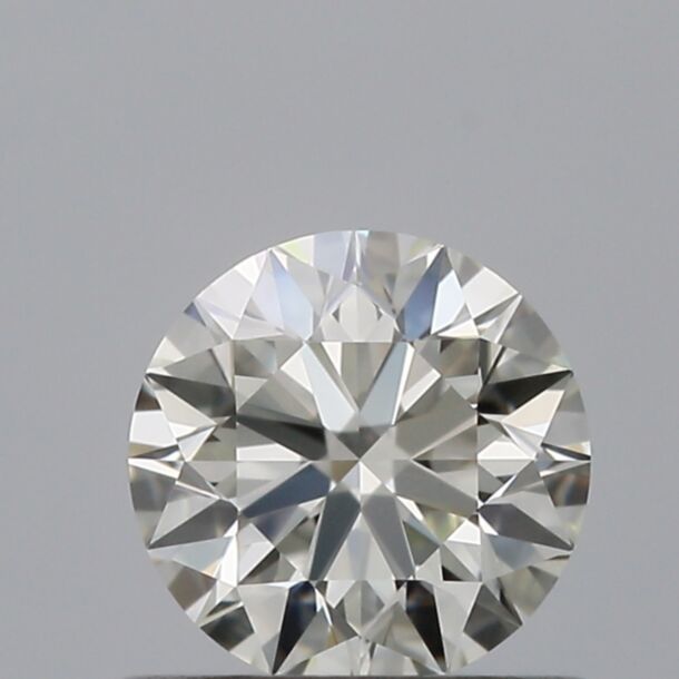 0.54 Carat Natural Diamond, Round Cut, Color I, Clarity VVS2