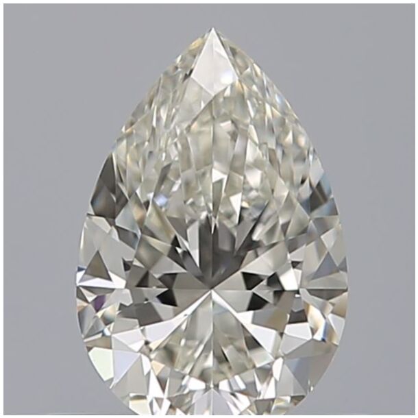 0.51 Carat Natural Diamond, Pear Cut, Color H, Clarity VVS2