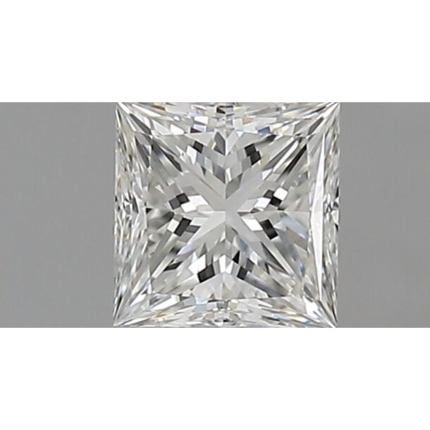 0.51 Carat Natural Diamond, Princess Cut, Color G, Clarity IF
