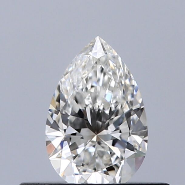 0.31 Carat Natural Diamond, Pear Cut, Color F, Clarity VVS1