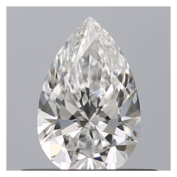 0.41 Carat Natural Diamond, Pear Cut, Color E, Clarity IF