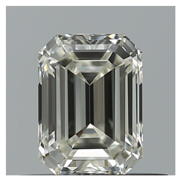 0.56 Carat Diamant Naturel de taille émeraude, Couleur H, Pureté IF