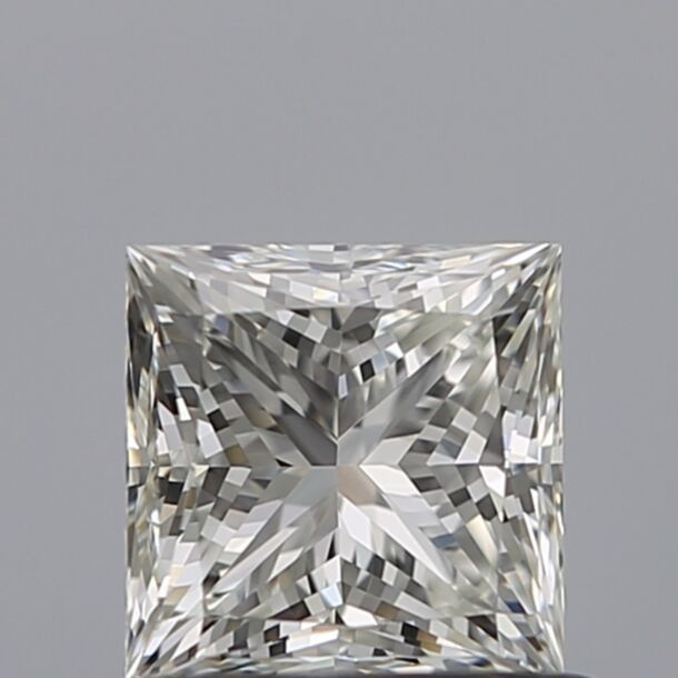 0.73 Carat Natural Diamond, Princess Cut, Color H, Clarity VVS1