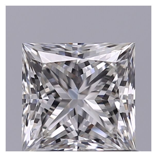 0.8 Carat Natural Diamond, Princess Cut, Color H, Clarity VVS1