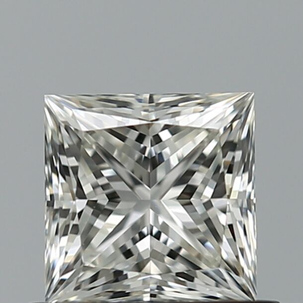 0.76 Carat Natural Diamond, Princess Cut, Color I, Clarity VS1 0.76 Carat Natural Diamond, Princess Cut, Color I, Clarity VS1