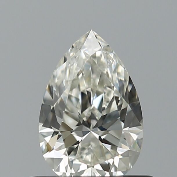 0.5 Carat Diamant Naturel de taille Poire, Couleur H, Pureté VVS1