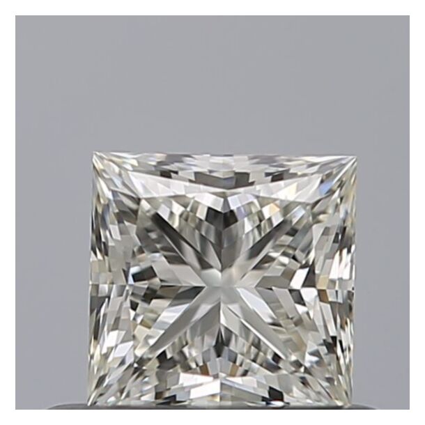 0.51 Carat Natural Diamond, Princess Cut, Color H, Clarity IF