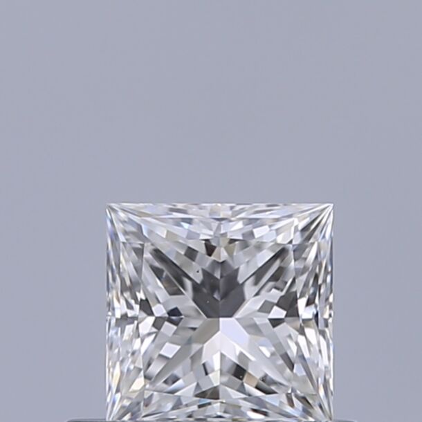0.46 Carat Natural Diamond, Princess Cut, Color D, Clarity VS1 0.46 Carat Natural Diamond, Princess Cut, Color D, Clarity VS1