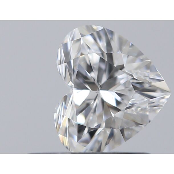 0.53 Carat Natural Diamond, Heart Cut, Color E, Clarity VS2 0.53 Carat Natural Diamond, Heart Cut, Color E, Clarity VS2