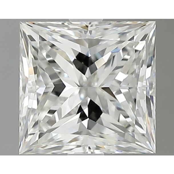 2 Carat Natural Diamond, Princess Cut, Color G, Clarity VVS1