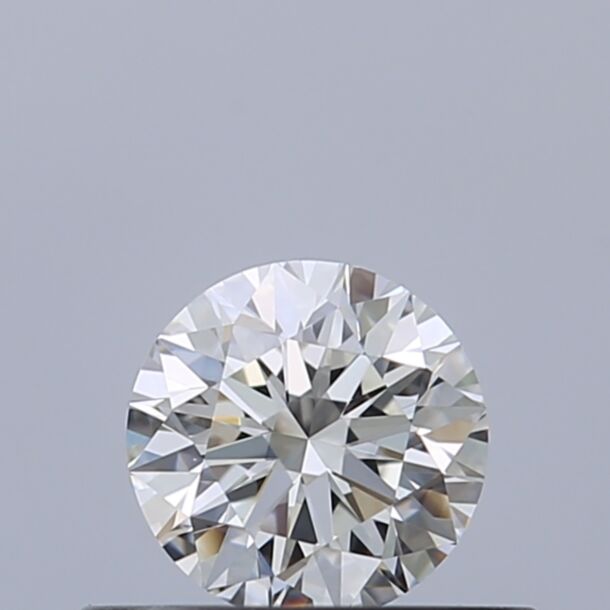 0.38 Carat Natural Diamond, Round Cut, Color F, Clarity IF