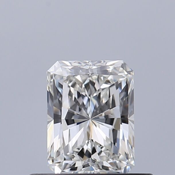 0.5 Carat Diamant Naturel de taille Radiant, Couleur F, Pureté VVS2