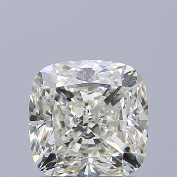 1.01 Carat Natural Diamond, Cushion Cut, Color H, Clarity VVS2
