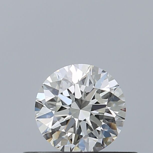 0.38 Carat Natural Diamond, Round Cut, Color F, Clarity VVS1