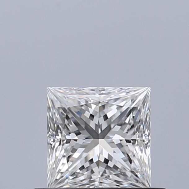 0.5 Karat Natürlicher Diamant Im Prinzessschliff, Farbe F, Reinheit VS2