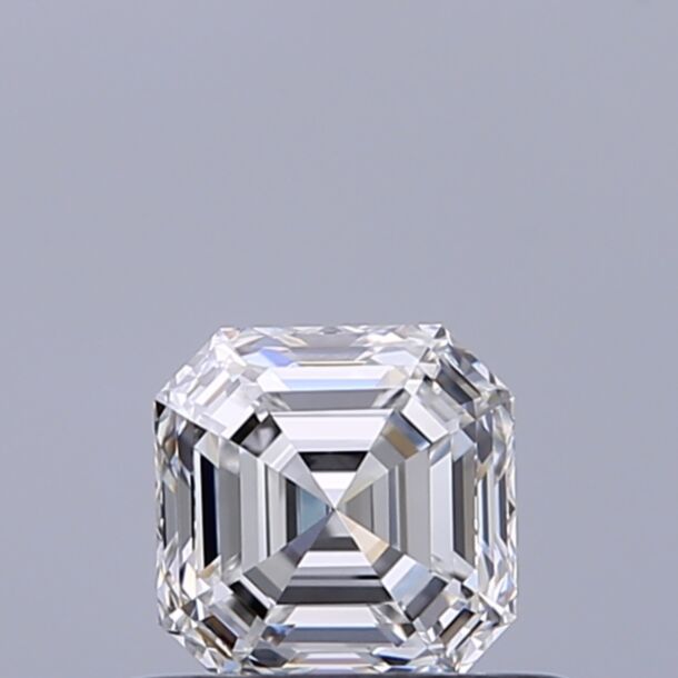 0.47 Carat Natural Diamond, Asscher Cut, Color E, Clarity VVS2