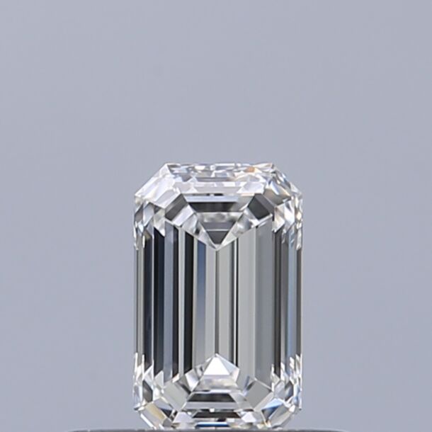 0.32 Carat Natural Diamond, Emerald Cut, Color E, Clarity VVS2