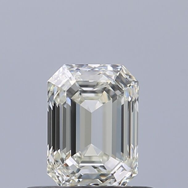 0.5 Carat Natural Diamond, Emerald Cut, Color H, Clarity VVS1