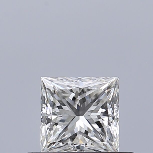 0.41 Carat Natural Diamond, Princess Cut, Color F, Clarity IF