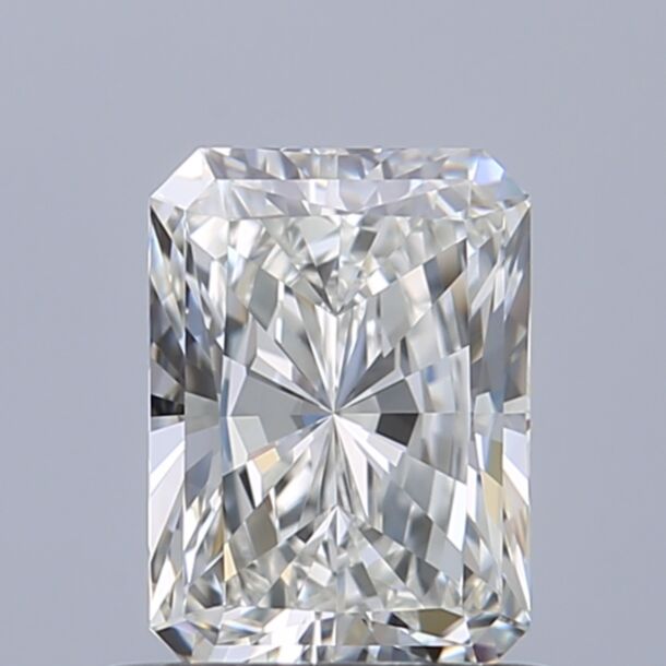 0.72 Carat Natural Diamond, Radiant Cut, Color H, Clarity IF