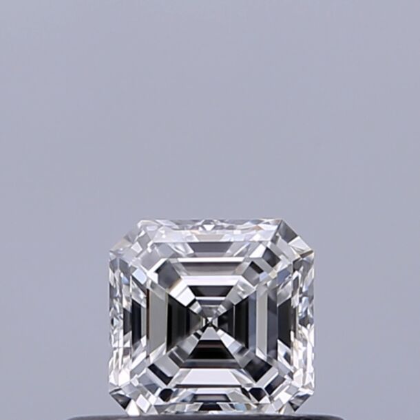 0.33 Carat Natural Diamond, Asscher Cut, Color E, Clarity IF
