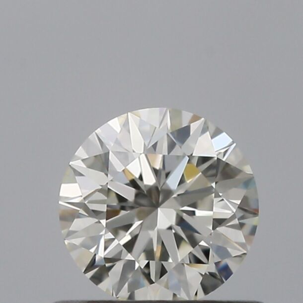 0.5 Carat Natural Diamond, Round Cut, Color H, Clarity VVS2