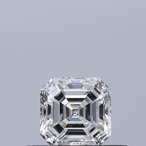 0.33 Carat Natural Diamond, Asscher Cut, Color E, Clarity IF