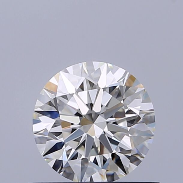 0.61 Carat Natural Diamond, Round Cut, Color H, Clarity IF