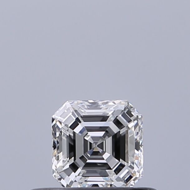 0.33 Carat Natural Diamond, Asscher Cut, Color E, Clarity IF