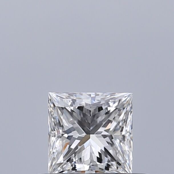 0.35 Carat Natural Diamond, Princess Cut, Color E, Clarity IF