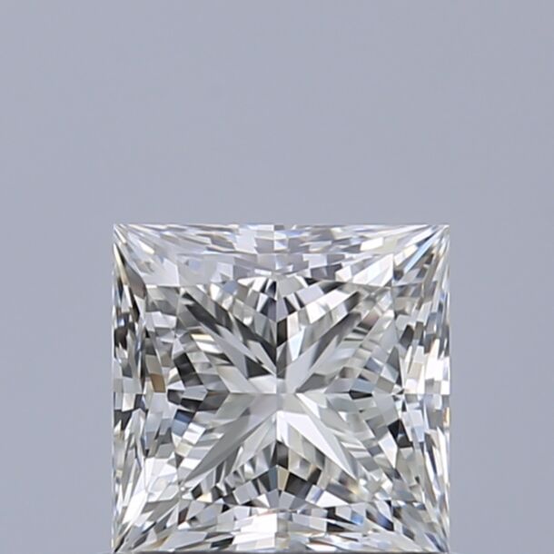 0.71 Carat Diamant Naturel de taille Princesse, Couleur H, Pureté VVS1