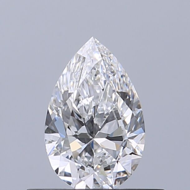 0.4 Carat Natural Diamond, Pear Cut, Color D, Clarity VVS1