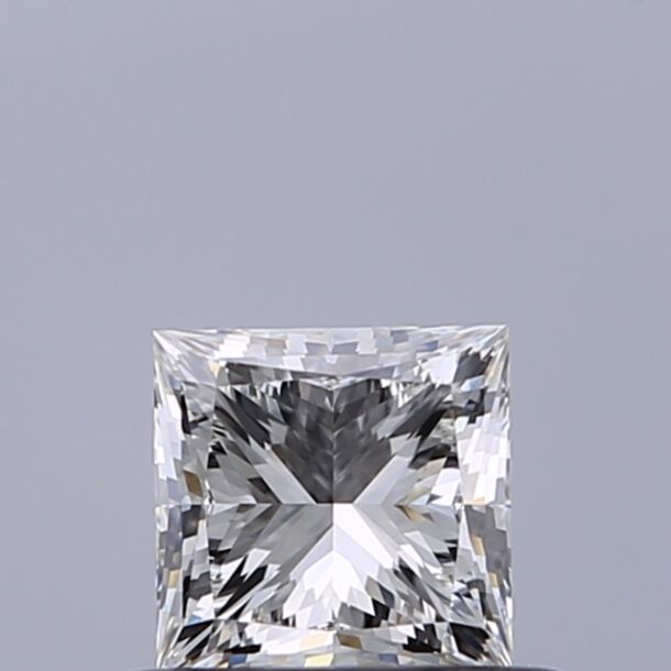 0.5 Carat Natural Diamond, Princess Cut, Color H, Clarity VVS2