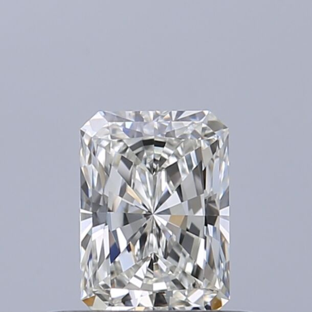 0.42 Carat Natural Diamond, Radiant Cut, Color H, Clarity VVS1