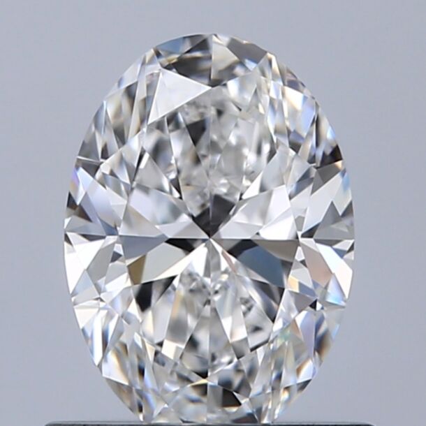 0.63 Karaat Natuurlijke Diamant met een Ovaal vorm, Kleur D, Zuiverheid VVS2