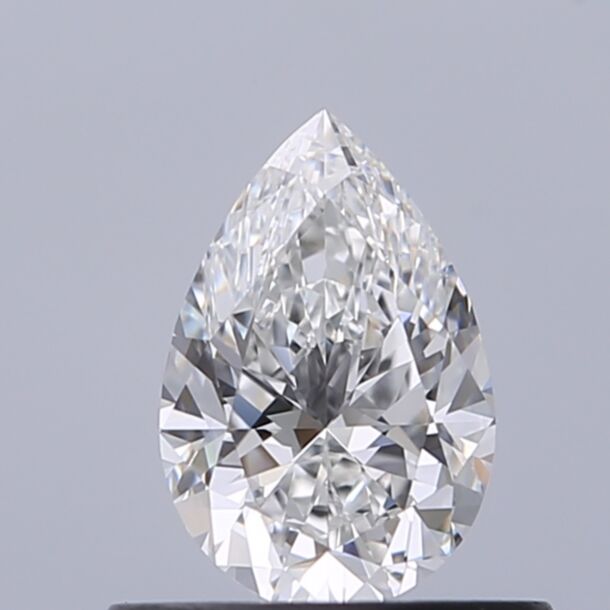 0.5 Karaat Natuurlijke Diamant met een Peer vorm, Kleur F, Zuiverheid VS1