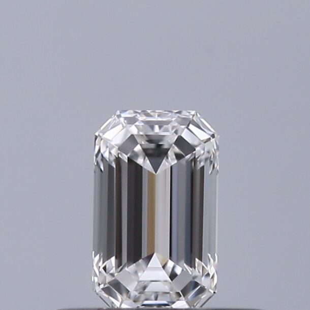 0.32 Carat Natural Diamond, Emerald Cut, Color E, Clarity VVS2