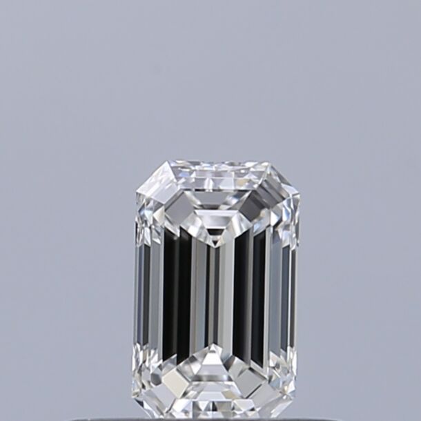 0.3 Carat Natural Diamond, Emerald Cut, Color F, Clarity IF