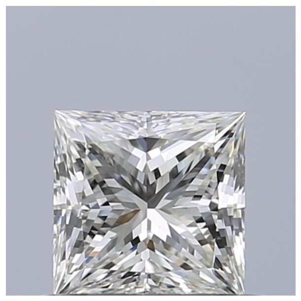 0.5 Carat Natural Diamond, Princess Cut, Color H, Clarity VVS1