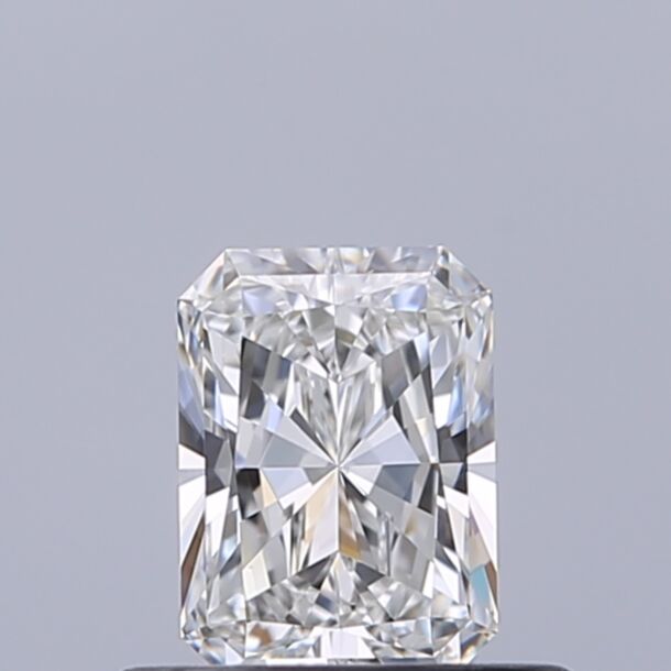 0.44 Carat Natural Diamond, Radiant Cut, Color F, Clarity FL
